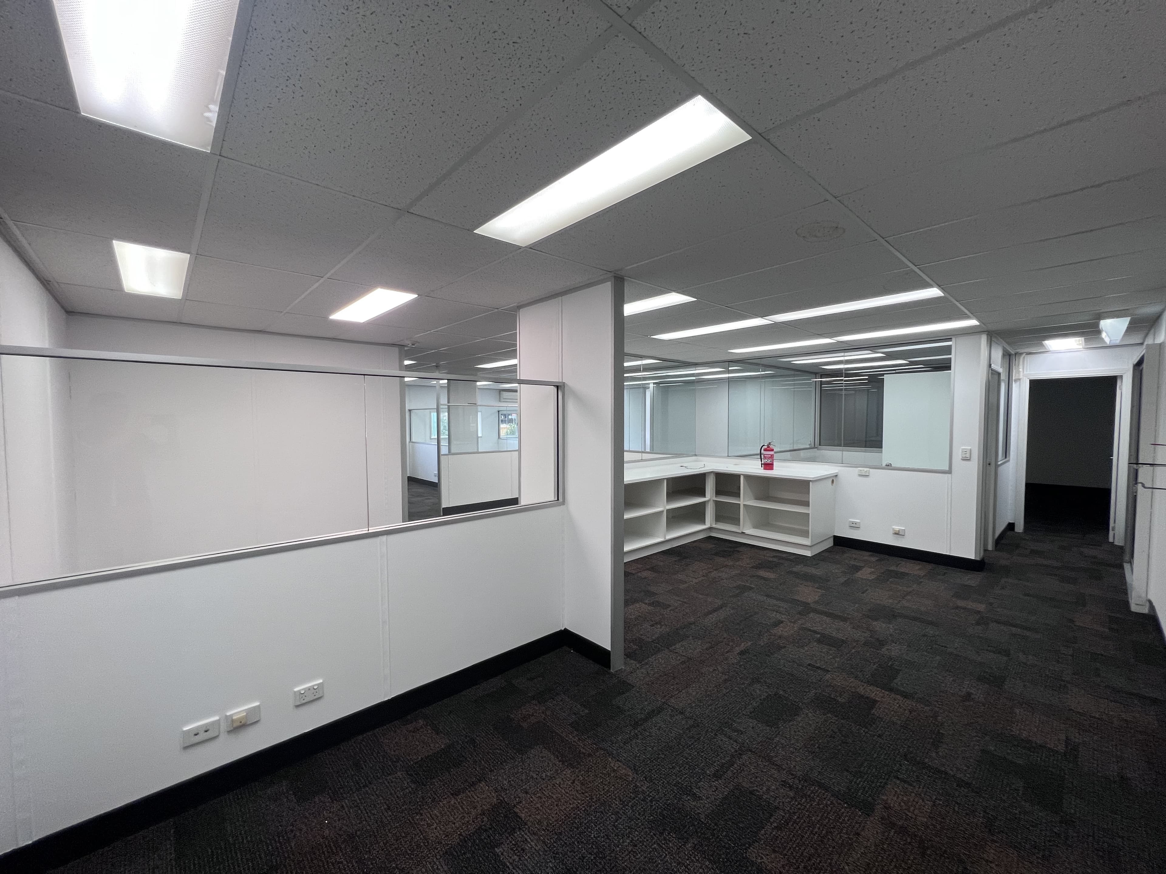 Office painting Brisbane. Freshly painted open plan commercial office