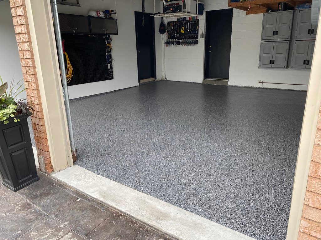 Epoxy floor coating Brisbane, professional flake epoxy floor finish