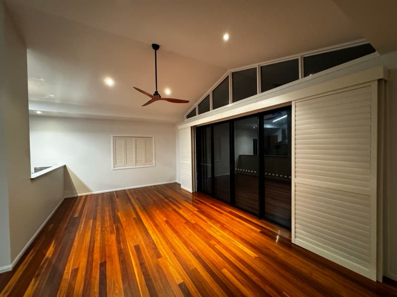 Interior painting Brisbane, freshly painted white walls and timber floors
