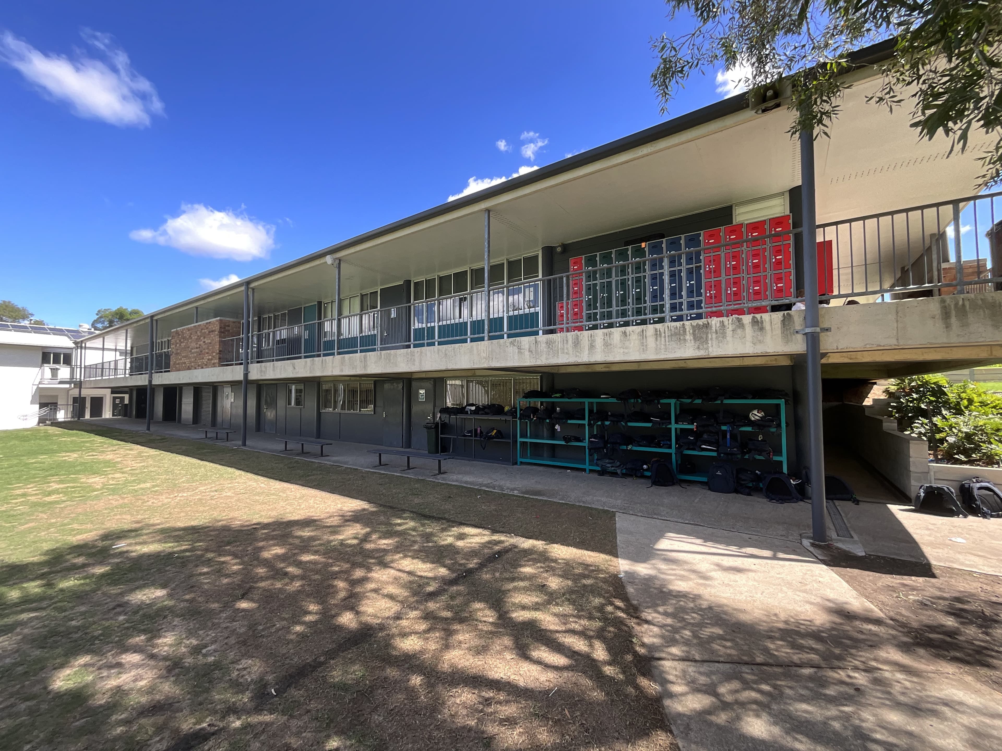 School painting Brisbane. Freshly painted school corridor